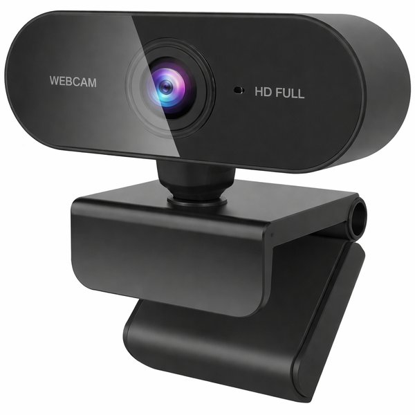Fonehting Webcam for PC | USB Full HD 1080P Webcam with Noise Canceling Microphone | For PC Laptop Desktop Webcam with 360° Rotating Base Plug & Play for Video Calls, Live Streaming, Games and Conferences | Streaming camera