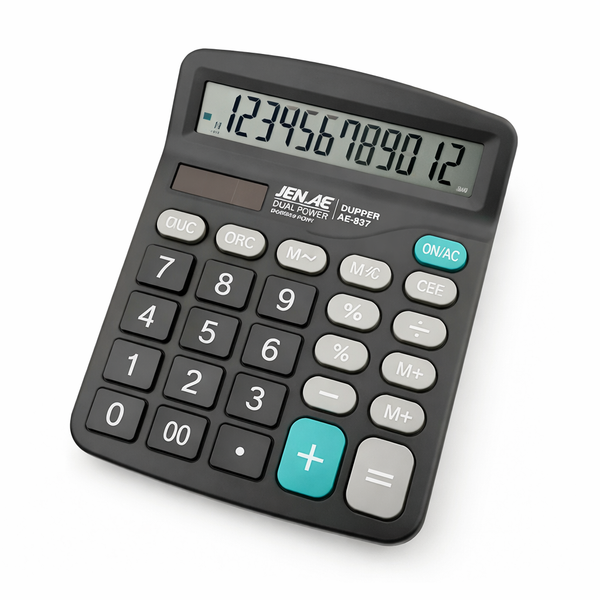 Joinus JS-837 12 Digit Dual Function Solar Powered Calculator