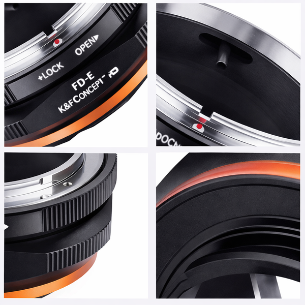 K&F CONCEPT FD to E Mount Lens Mount Adapter Plus, Manual FD FL Lens Adapter with Matting Varnish Design Compatible with Sony E Mount Cameras