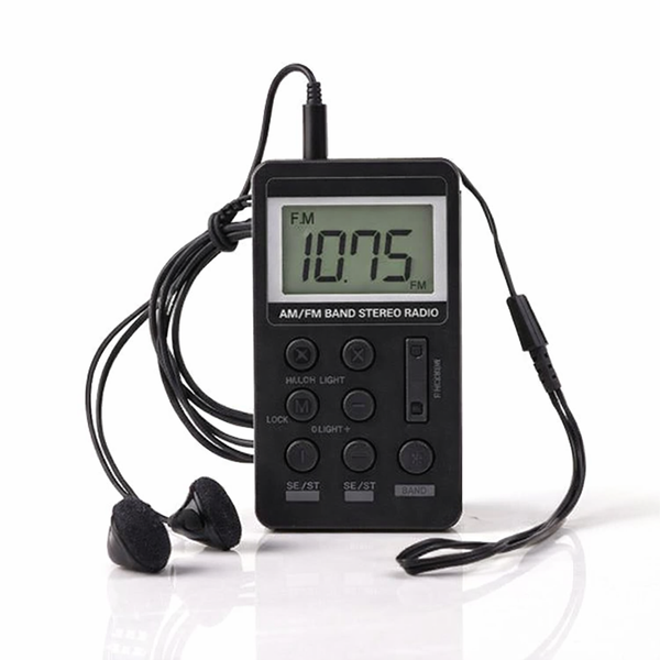 Pocket Radio,Portable Headset Radios,Mini Digital AM/FM Stereo Radio with Headphone,Rechargeable Battery LCD Display for Walking/Running,Personal Radio Support Micro USB