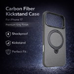 Carbon Fiber Kickstand Mobile Case For Iphone 17 - View 9
