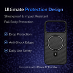 Carbon Fiber Kickstand Mobile Case For Iphone 17 Pro Max - View 3