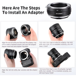K&F Concept Lens Mount Adapter NIK-L Manual Focus Compatible with Nikon F Lens to L Mount Camera Body - View 6