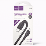 Hoco X120 60W Fast Charging USB-C to USB-C Cable (1m) – Fast Charging & Data Sync, Reinforced Tail Design - View 1