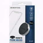 BOROFONE BH7 Magnetic Phone Holder – Strong Magnetic Car Mount, Compact Alloy Design, Universal Compatibility - View 1