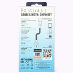 BOROFONE BX14 LinkJet Type-C Fast Charging Cable 3M (9.9FT) – Durable, Ergonomic & High-Speed Data Sync - View 2