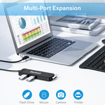 Beikell USB 3.0 Hub, 4-Port Ultra Slim USB Hub, Data Hub, Extra Light, Super Speed, for MacBook, MacBook Air/Pro/Mini, PS4, Surface Pro, Huawei MateBook, USB Flash Drives etc. - View 5