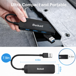 Beikell USB 3.0 Hub, 4-Port Ultra Slim USB Hub, Data Hub, Extra Light, Super Speed, for MacBook, MacBook Air/Pro/Mini, PS4, Surface Pro, Huawei MateBook, USB Flash Drives etc. - View 6