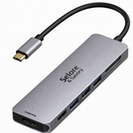 HUB SELORE SEUC0116C 6w1 HDMI USB3.0 SD/TF slot - View 1