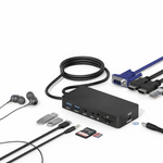 For Surface Dock, Microsoft Surface Docking Station with HDMI x2, VGA, RJ45, USB3.0, USB-C, SD, TF, Audio for Surface Pro 9/8/X/7/6/4/3, Surface Laptop 4/3/2/1, Surface Laptop go, Surface Book 3/2/1 - View 2