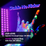 100W LED Black Lights Bar, 100 LEDs, Blacklight Flood Light for Black Light Party, for Glow Party, Bedroom, Halloween, Fluorescent Poster, Body Paint, Tapestry - View 3