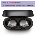 Compatible With Jabra Elite 75T Charging Case, Replacement Charger Case Cradle Dock for Jabra Elite 75T Wireless Earbuds (Capacity: 700Mah), Black - View 2