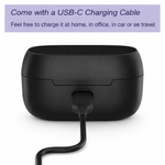Compatible With Jabra Elite 75T Charging Case, Replacement Charger Case Cradle Dock for Jabra Elite 75T Wireless Earbuds (Capacity: 700Mah), Black - View 3
