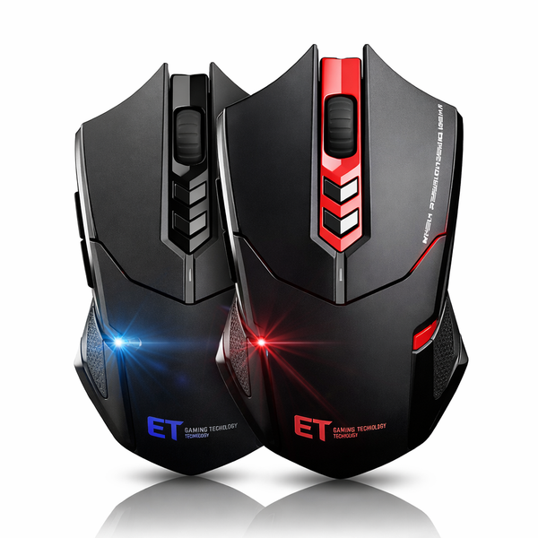 X08 Black/Red 1.5V 6.8mA 2.4Ghz Wireless Optical Gaming Mouse