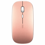 Wireless Mouse,Inphic Slim Rechargeable Mouse Silent Click 2.4G Wireless Mice 1600DPI Mini Optical Portable Travel Cordless Mouse with USB Receiver for PC Laptop Computer Mac MacBook, Metal Color - View 2