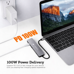 NOVOO 6 in 1 USB Type C Hub with 4K HDMI, 60W USB C PD Charging Port, 2 USB 3.0 Ports, SD/TF Card Reader for MacBook Pro 2017/2016/2018, Huawei MateBook and More USB C Laptop and Smartphone, Gray - View 9