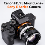 K&F CONCEPT FD to E Mount Lens Mount Adapter Plus, Manual FD FL Lens Adapter with Matting Varnish Design Compatible with Sony E Mount Cameras - View 6