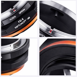K&F CONCEPT FD to E Mount Lens Mount Adapter Plus, Manual FD FL Lens Adapter with Matting Varnish Design Compatible with Sony E Mount Cameras - View 1
