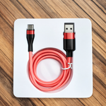 Glowing USB to C type Cable | 1m | Charging Data Cable| Fast Charging Cable | Pink Cable | Multicolor Lights - View 1