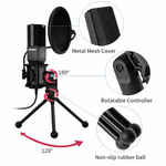 YANMAI Mic with USB Connector, Light-Weight, Condenser Microphone, RGB Lighting, Noise Canceling, Foldable Tripod for Live Streaming, Podcasting (SF-666R) - View 8