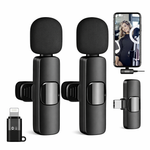 K9 Dual Wireless Lavalier Microphone for All Smartphones | Noise Cancellation Dual Mic Set with Receiver for Recording Interviews, Vlogs, YouTube, Reels - View 1