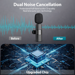 K9 Dual Wireless Lavalier Microphone for All Smartphones | Noise Cancellation Dual Mic Set with Receiver for Recording Interviews, Vlogs, YouTube, Reels - View 5
