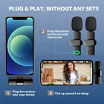 K9 Dual Wireless Lavalier Microphone for All Smartphones | Noise Cancellation Dual Mic Set with Receiver for Recording Interviews, Vlogs, YouTube, Reels - View 6