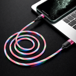 U85 Charming night USB to Type C charging data cable light streaming effect 1m current up to 2.4A. - View 4