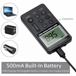 Pocket Radio,Portable Headset Radios,Mini Digital AM/FM Stereo Radio with Headphone,Rechargeable Battery LCD Display for Walking/Running,Personal Radio Support Micro USB - View 6