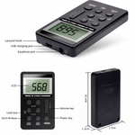 Pocket Radio,Portable Headset Radios,Mini Digital AM/FM Stereo Radio with Headphone,Rechargeable Battery LCD Display for Walking/Running,Personal Radio Support Micro USB - View 2