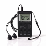 Pocket Radio,Portable Headset Radios,Mini Digital AM/FM Stereo Radio with Headphone,Rechargeable Battery LCD Display for Walking/Running,Personal Radio Support Micro USB - View 1