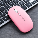 Wireless Mouse,Inphic Slim Rechargeable Mouse Silent Click 2.4G Wireless Mice 1600DPI Mini Optical Portable Travel Cordless Mouse with USB Receiver for PC Laptop Computer Mac MacBook (Pink Color) - View 2