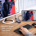 NOVOO 5-in-1 pro NVHUB122G5PDNS USB hub (Grey) - View 3