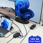 For Surface Dock, Microsoft Surface Docking Station with HDMI x2, VGA, RJ45, USB3.0, USB-C, SD, TF, Audio for Surface Pro 9/8/X/7/6/4/3, Surface Laptop 4/3/2/1, Surface Laptop go, Surface Book 3/2/1 - View 3