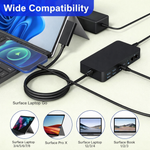 For Surface Dock, Microsoft Surface Docking Station with HDMI x2, VGA, RJ45, USB3.0, USB-C, SD, TF, Audio for Surface Pro 9/8/X/7/6/4/3, Surface Laptop 4/3/2/1, Surface Laptop go, Surface Book 3/2/1 - View 8