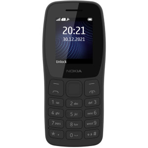 Nokia 105 Classic |  Keypad Phone with  Long-Lasting Battery, Wireless FM Radio, Charger in-Box | Charcoal