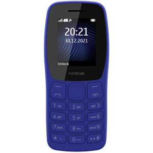 Nokia 105 Classic |  Keypad Phone with Long-Lasting Battery, Wireless FM Radio, Charger in-Box | Blue