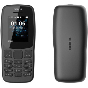 Nokia 106 Dual SIM with LED Flashlight, FM Radio, Big Button Phone