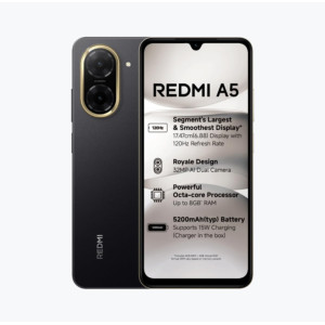Redmi A5 Just Black, 3GB RAM 128 GB ROM