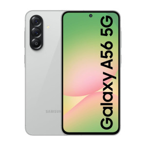 Samsung Galaxy A56 5G (Awesome Light Gray, 8GB, 256GB) | Metal Frame | Gemini Live | Awesome Intelligence (AI): Circle to Search, Instant Slo-Mo, Auto-Trim, Object Eraser | Flagship Grade Camera