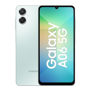 Samsung Galaxy A06 5G (Light Green , 4GB RAM, 64GB Storage) | 50MP Dual Camera | IP54 Rating | Voice Focus