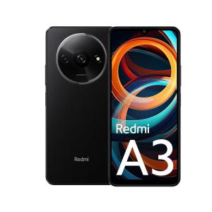 Redmi A3 (Midnight Black, 3GB RAM, 64GB Storage) | Premium Halo Design | 90Hz Display | Powerful 4G G36 Processor