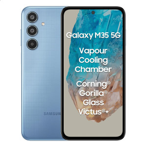 Samsung Galaxy M35 (Daybreak Blue,6GB RAM,128GB Storage)| Corning Gorilla Glass Victus+| AnTuTu Score 595K+ | Vapour Cooling Chamber | 6000mAh Battery | 120Hz Super AMOLED Display|