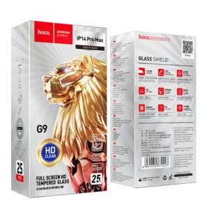 Hoco Top Glass Full Screen HD Tempered Glass for iPhone 14 Pro Max set 25pcs (G9)