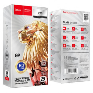 Hoco Top Glass Full Screen HD Tempered Glass for iPhone 15 / 16 set 25pcs (G9)