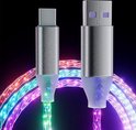 Glowing USB to C type lightning Cable | 1m | Charging Data Cable| Fast Charging Cable | BlueCable | Multicolor Lights