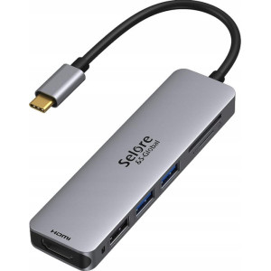 HUB SELORE SEUC0116C 6w1 HDMI USB3.0 SD/TF slot