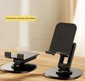 Foldable 360 Degree Rotatable Adjustment Universal Anti Slip Desk Mobile Stand Metal Desktop Phone Holder