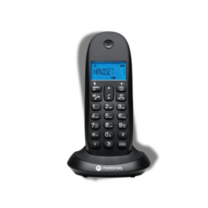 Motorola C1001CB+ - DECT digital cordless phone, call barring, caller ID, hands-free, 50-entry phonebook, backlit display, black