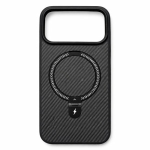 Carbon Fiber Kickstand Mobile Case For Iphone 17 | Balck Color
